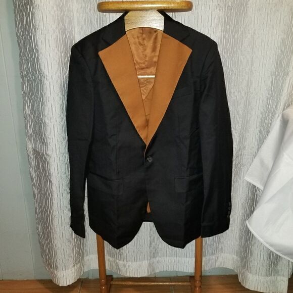 Men's Notched Lapel 2 pc TUXEDO Wangyue Mens 2 Piece Suits Regular small - Picture 3 of 16